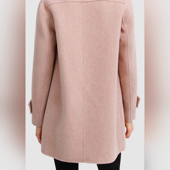 Chic Double-Breasted Blush Coloured Women's Pea Coat - Picture 7 of 7